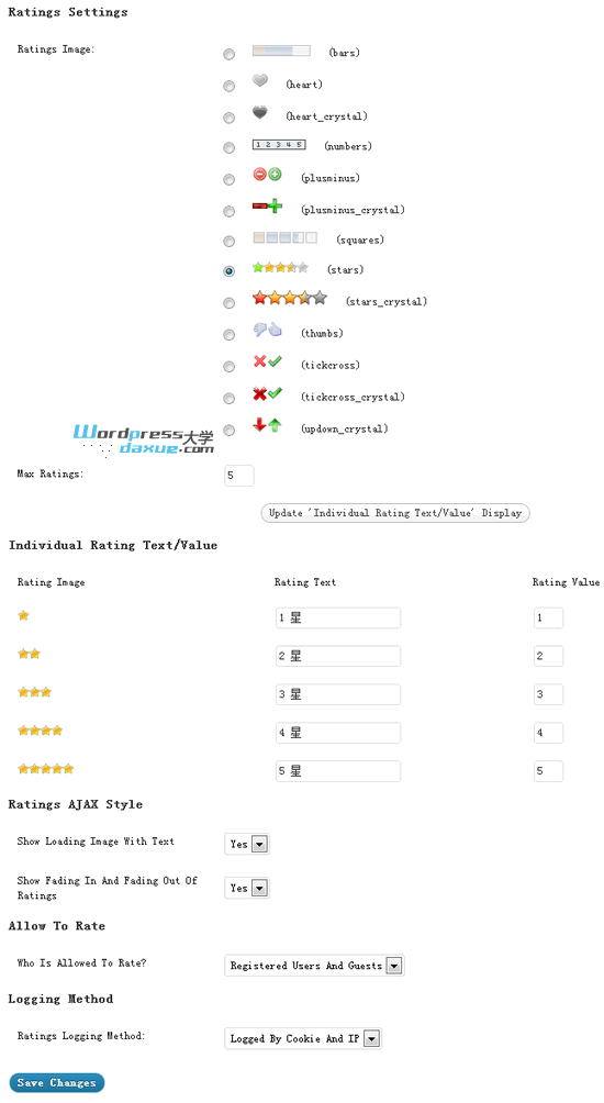 wpdaxue.com-201211144 WordPress文章评分插件:WP-PostRatings
