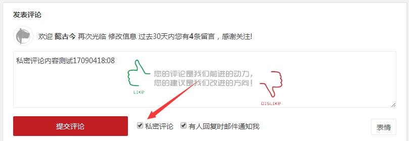 WordPress站点给文章增加私密留言评论功能的教程